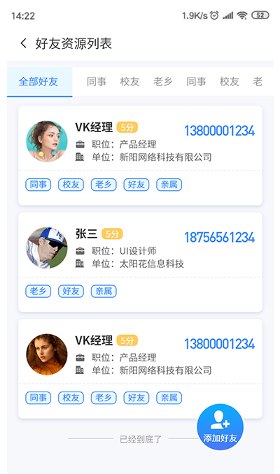 协作提醒列表