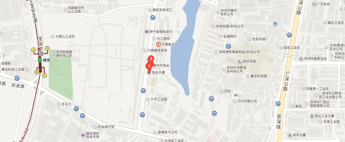 曜境设计办公位置示意图