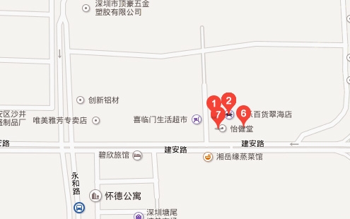 上海总部位置示意