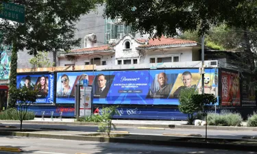 Large billboard in the city's main avenue