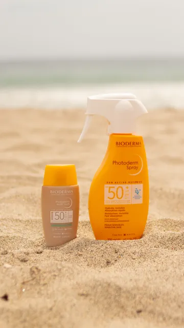 Productos de Bioderma en la playa